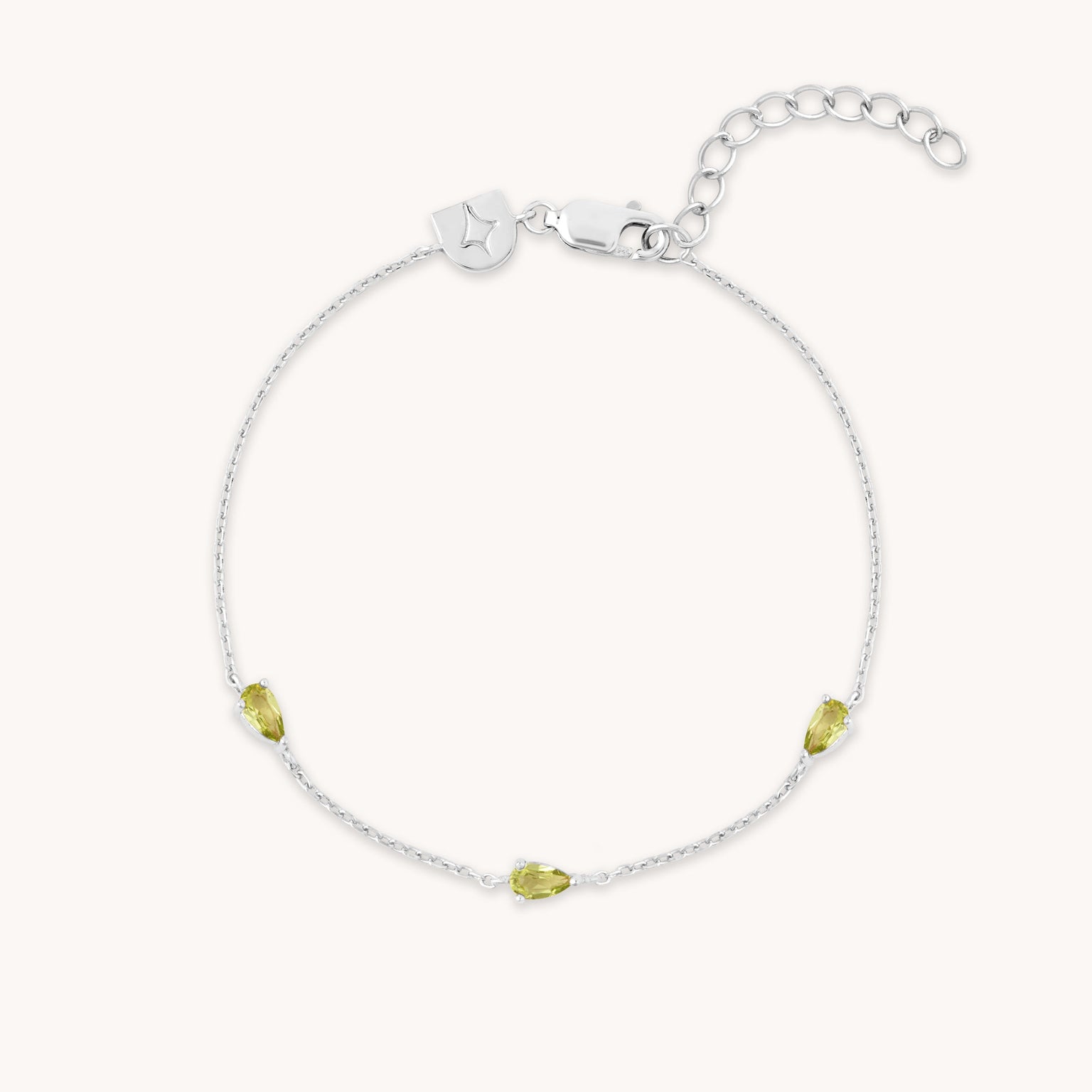 Olivine Charm Bracelet in Silver