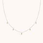 Olivine Charm Necklace in Silver