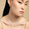 Serenity Pearl Beaded Necklace in Gold