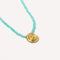 Amazonite Shell Pendant Necklace in Gold