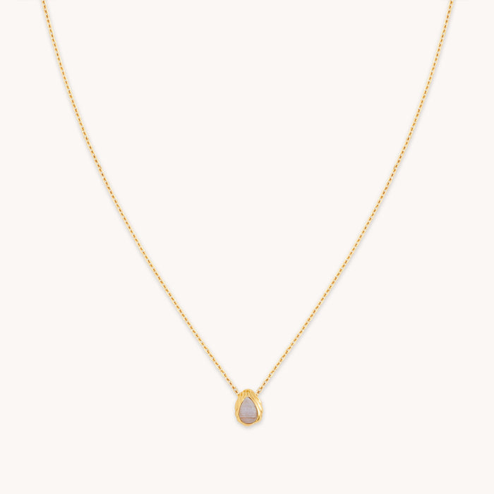 Agate Pendant Necklace in Gold