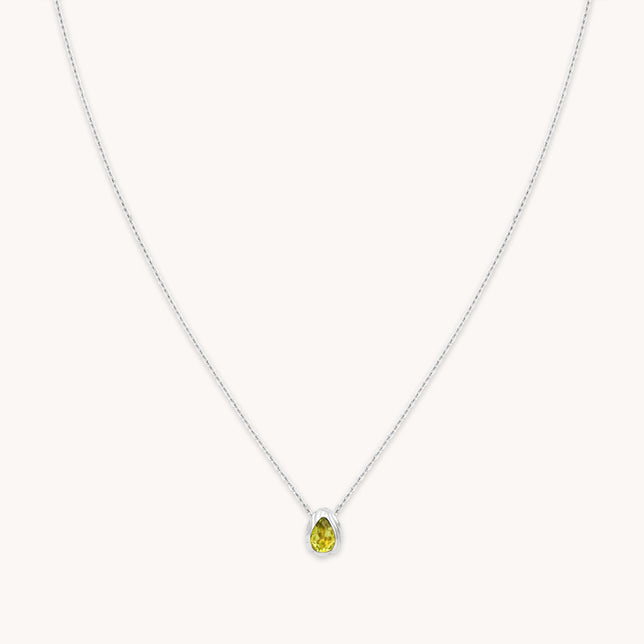 Olivine Pendant Necklace in Silver
