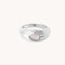 Agate Wave Dome Ring in Silver