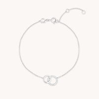 Orbit Topaz Bracelet in Solid White Gold