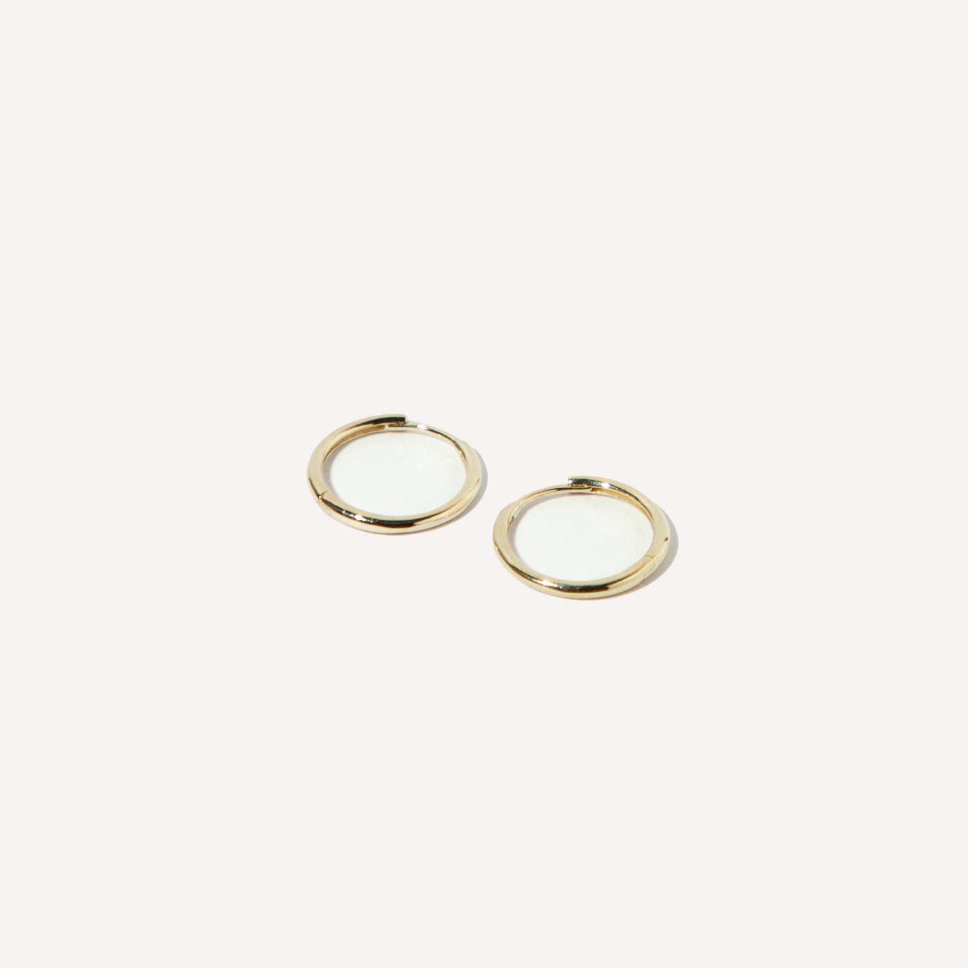 Simple 12mm Hoops in Solid Gold