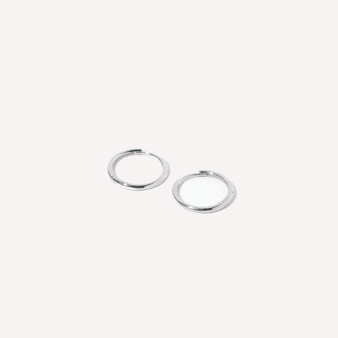 Simple 12mm Hoops in Solid White Gold