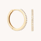 Topaz 12mm Hoops in Solid Gold