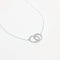 Orbit Topaz Necklace in Solid White Gold