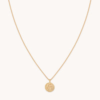 Aquarius Zodiac Pendant Necklace in Gold