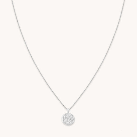 1/4ctw Diamond Halo Scorpio Constellation Sterling Silver Zodiac Pendant  Necklace