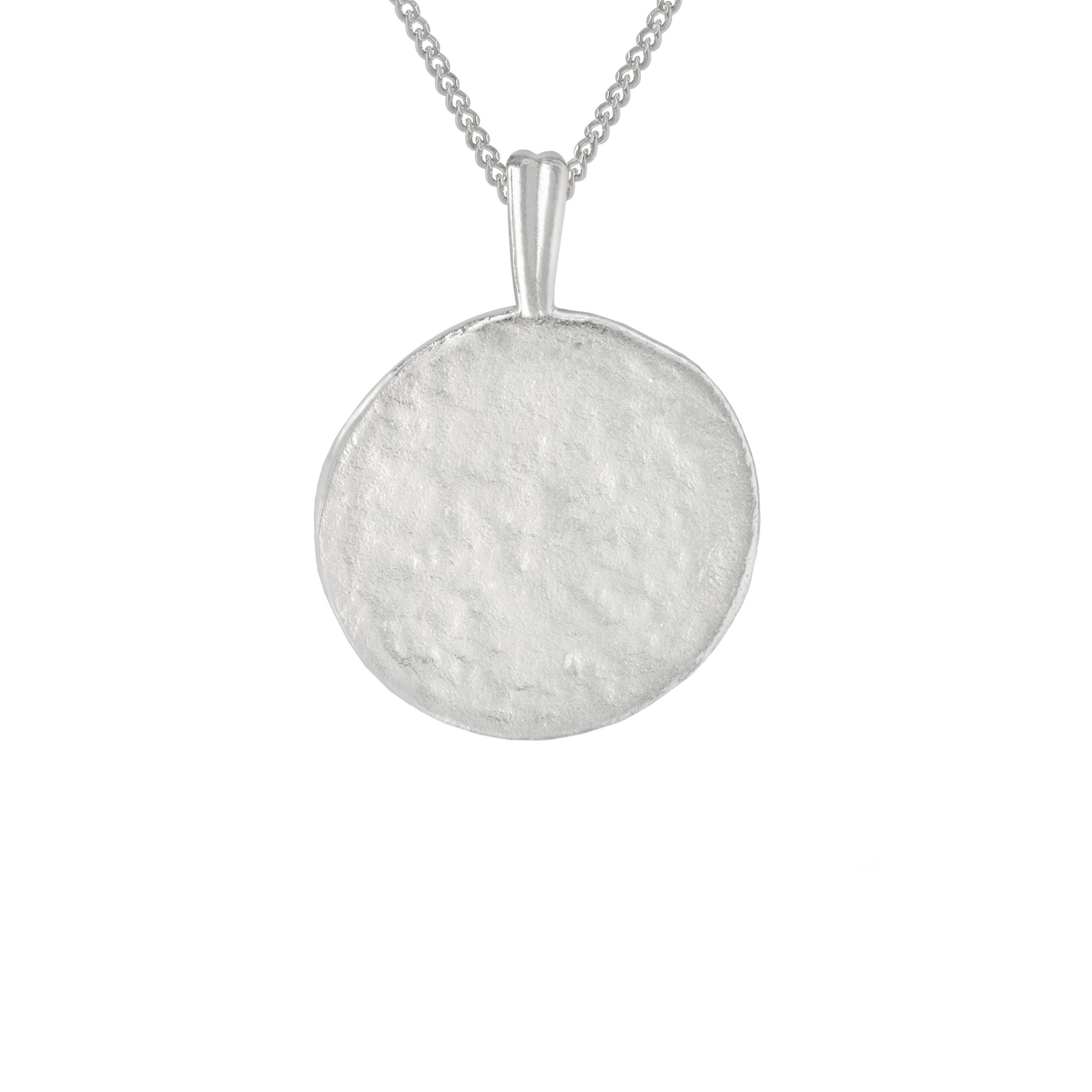 Aries Zodiac Pendant Necklace in Silver back of pendant