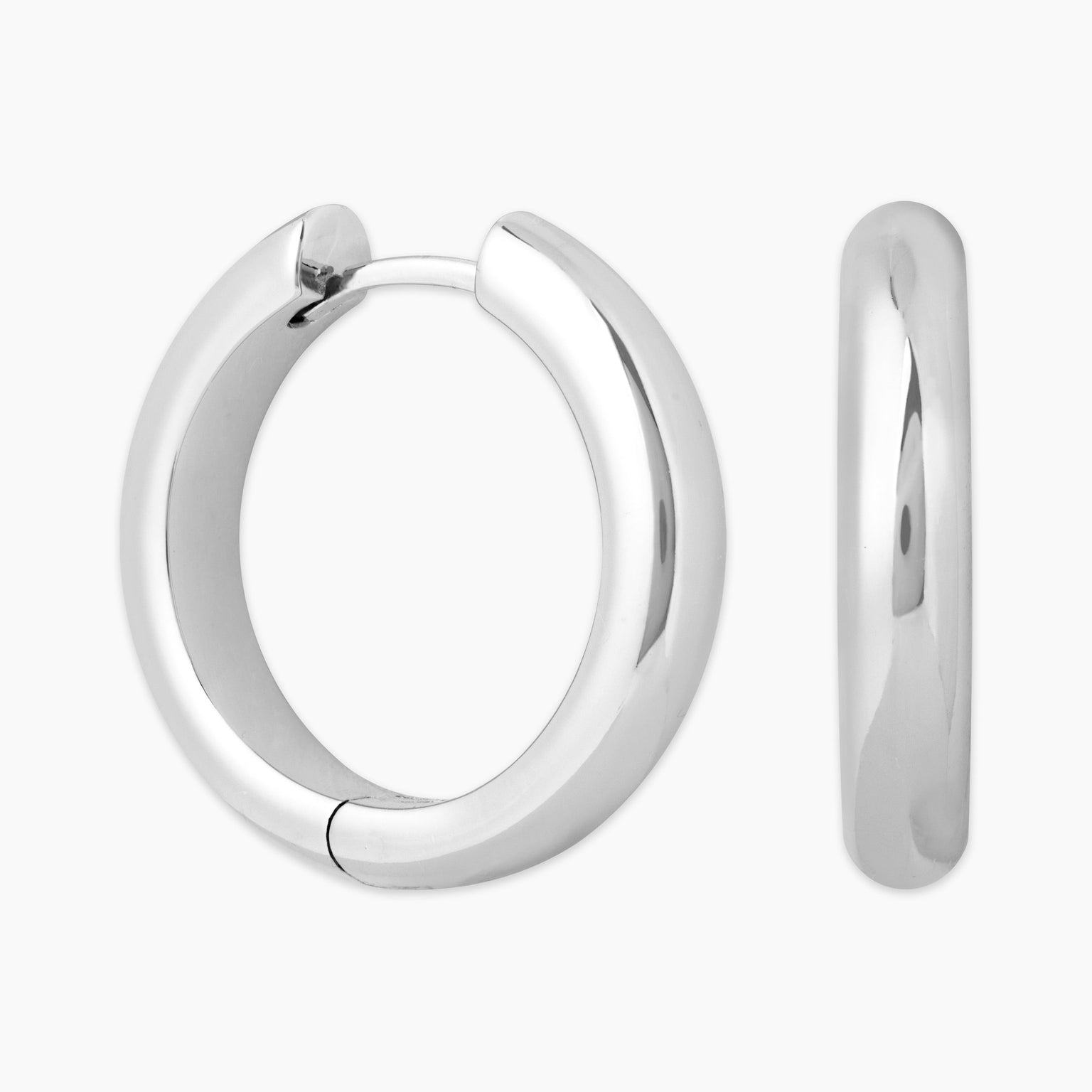 Bold Large Hoops in Silver
