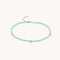 Amazonite Shell Anklet in Silver