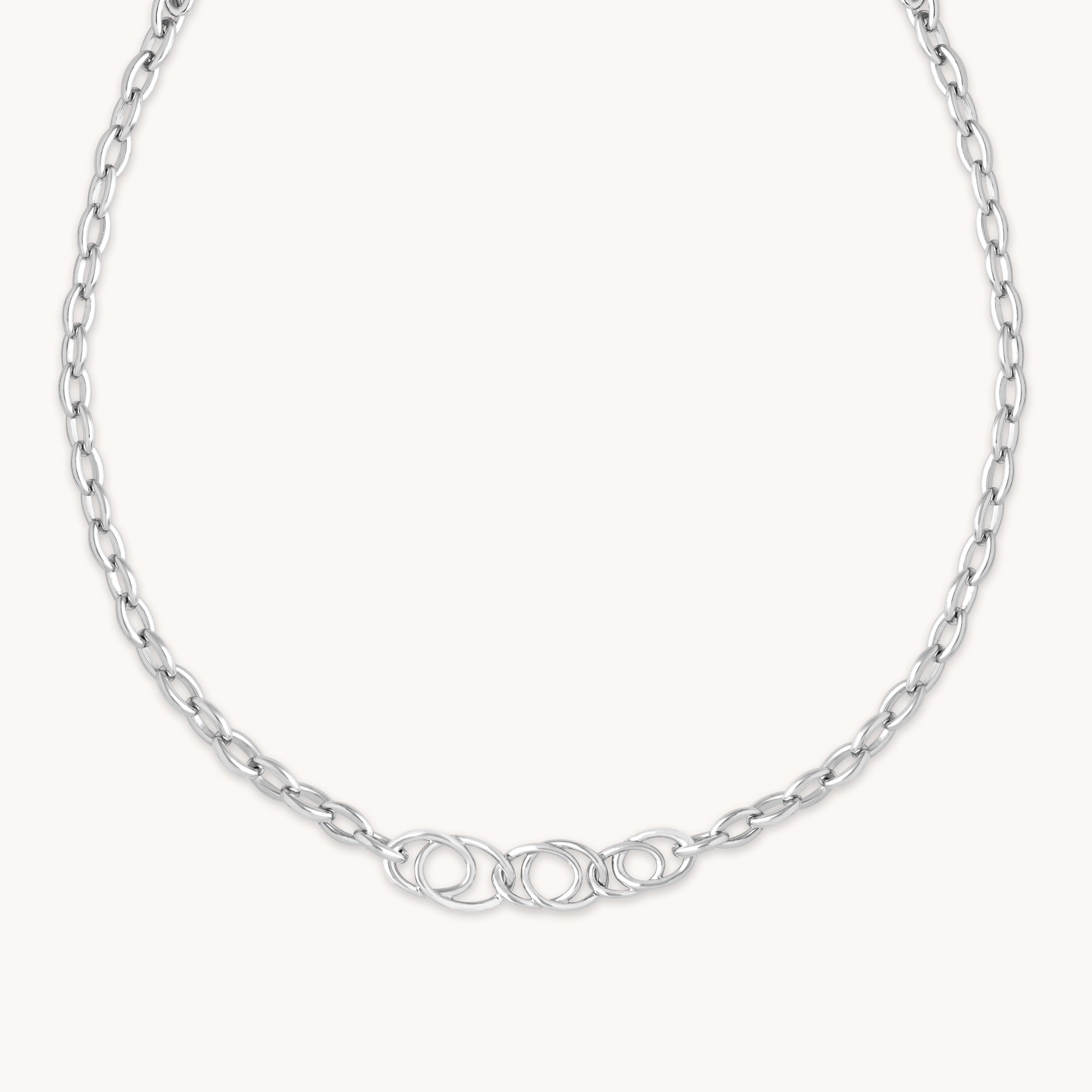 Orbit Chain Necklace in Silver