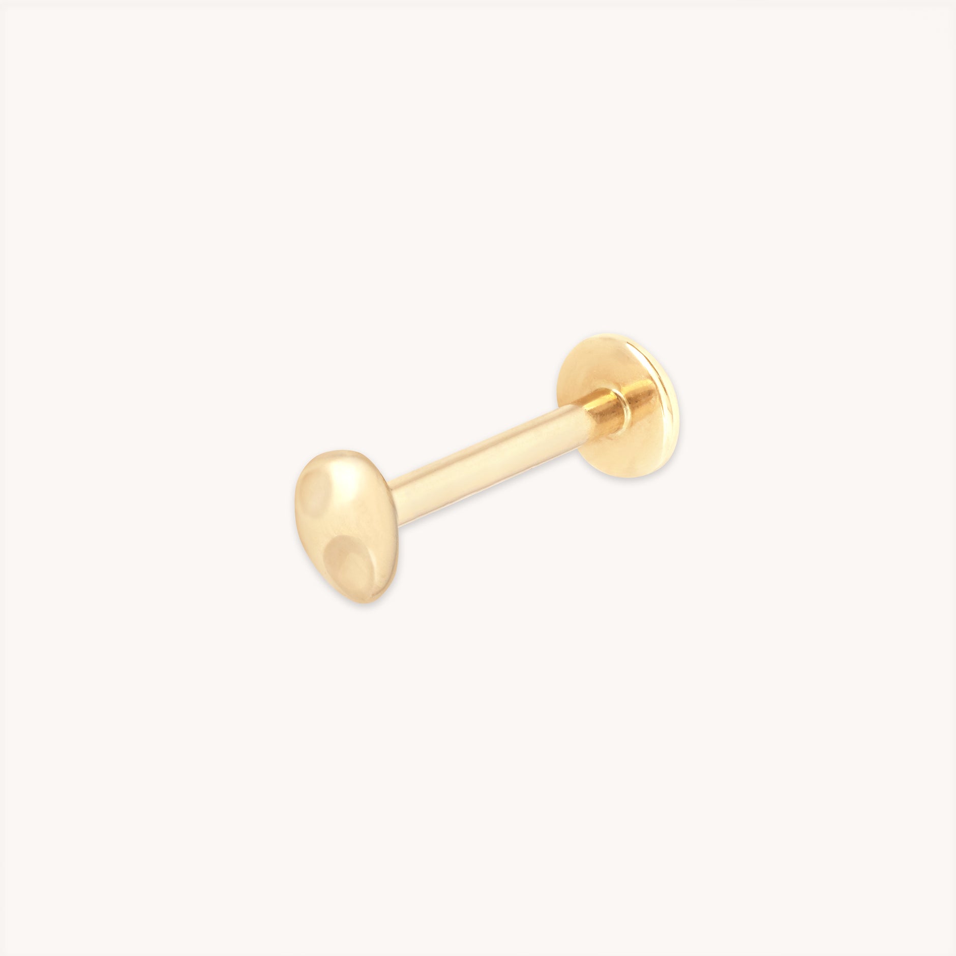 Molten Piercing Stud in Solid Gold