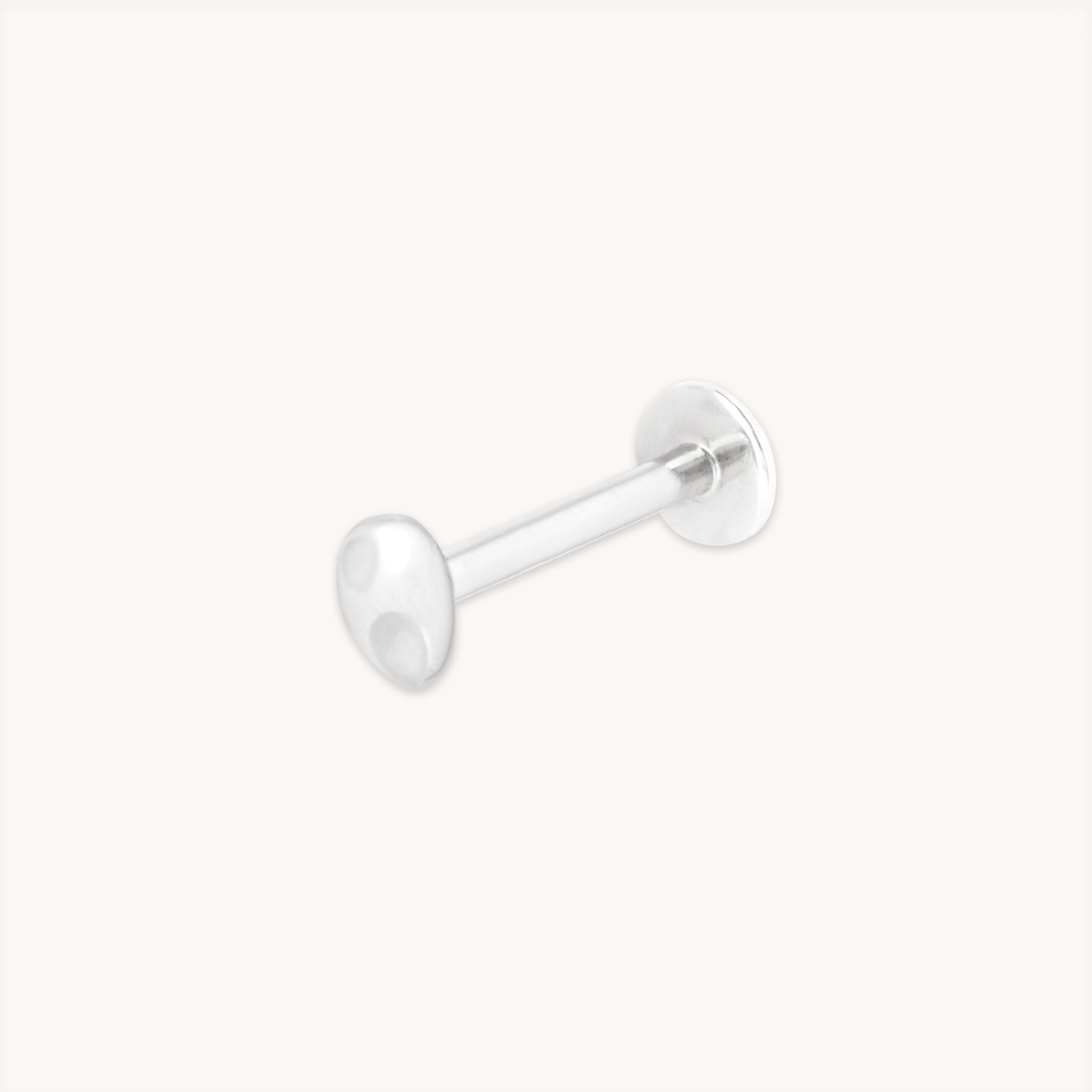 Molten Piercing Stud in Solid White Gold