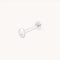 Molten Piercing Stud in Solid White Gold
