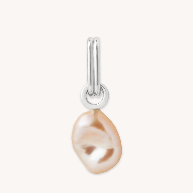 Pearl Pendant Charm in Silver