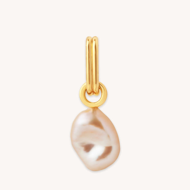 Pearl Pendant Charm in Gold