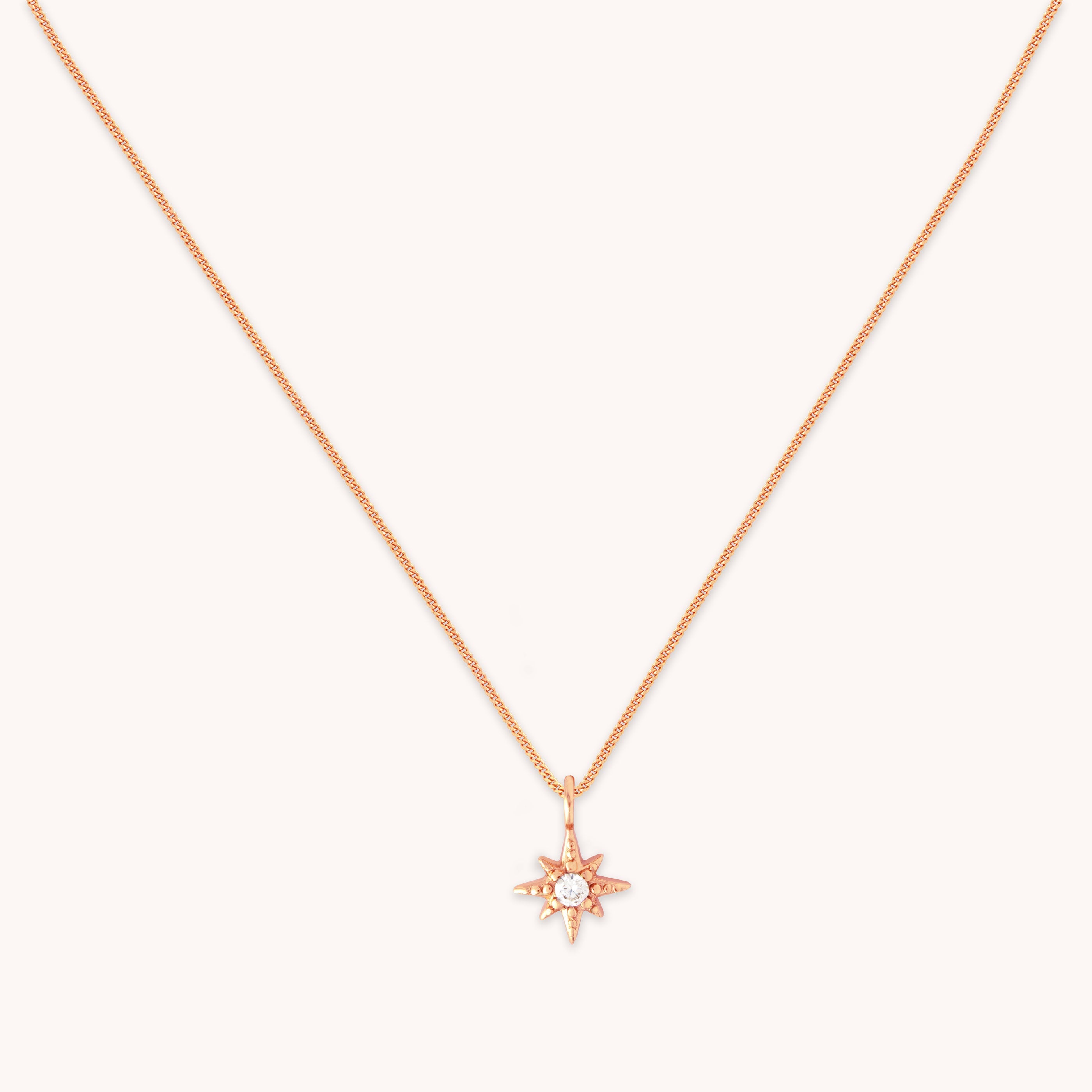 Twilight Star Pendant Necklace in Rose Gold