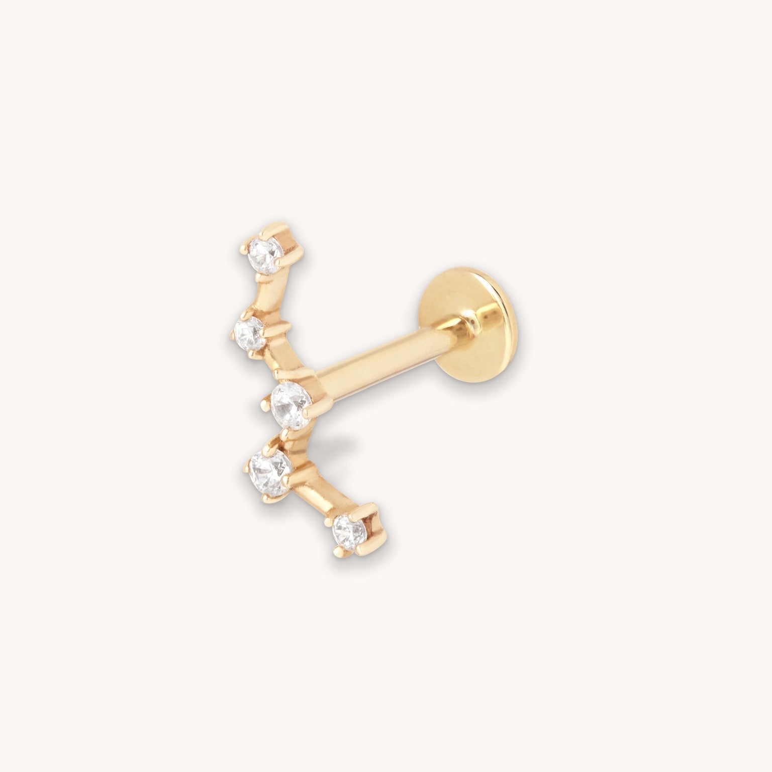 Constellation Piercing Stud 6mm in Solid Gold
