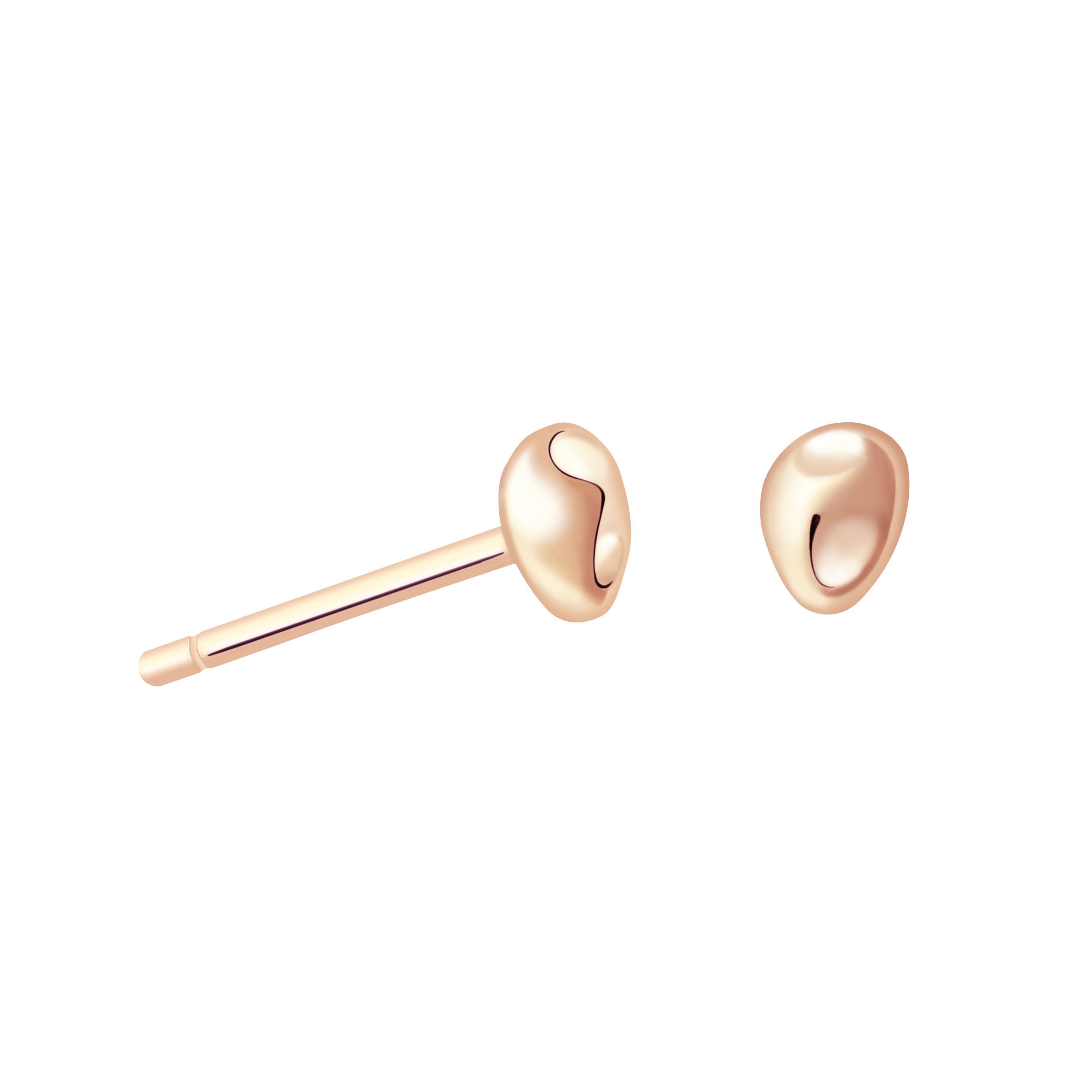 Molten Stud Earrings in Rose Gold