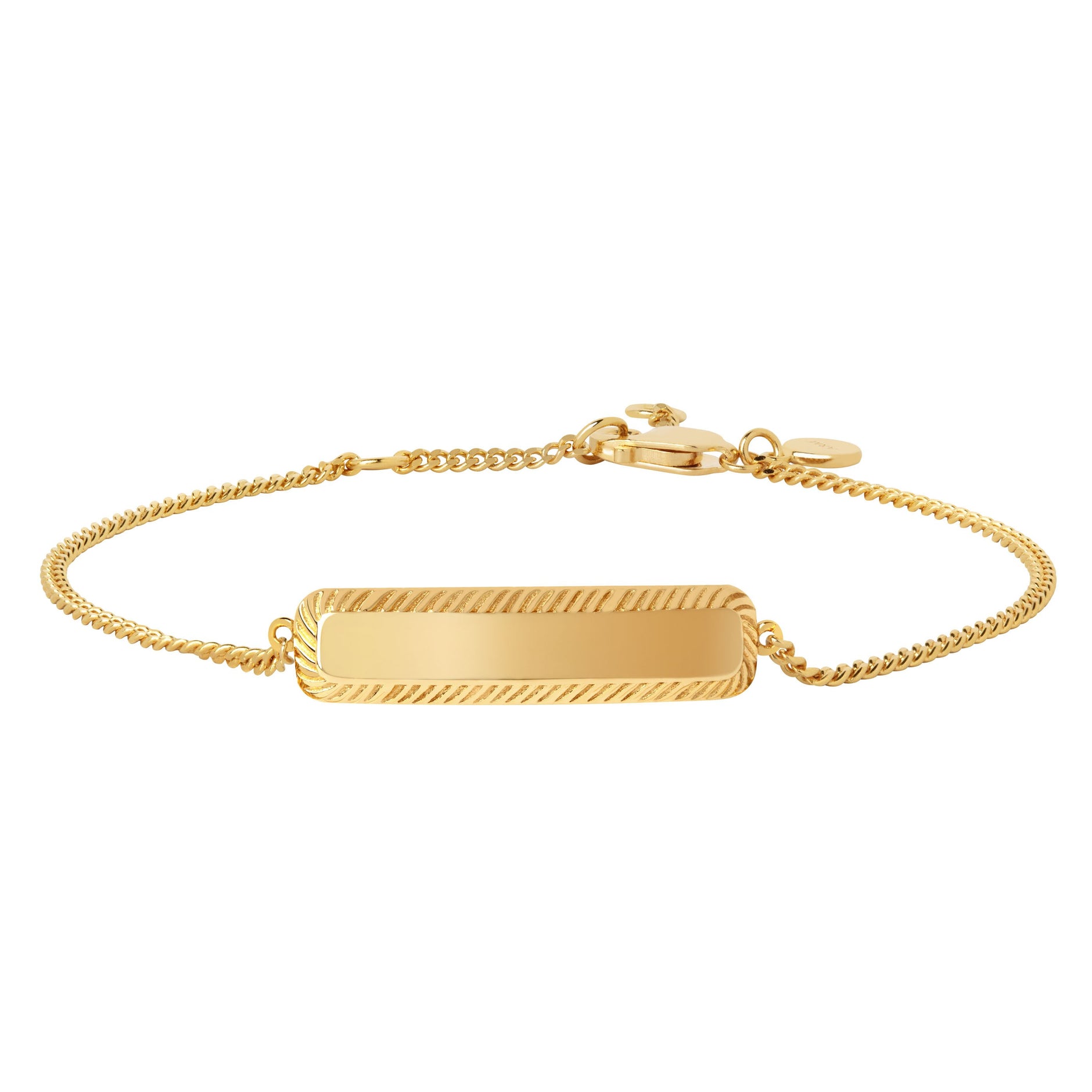 Etched ID Bracelet in Gold