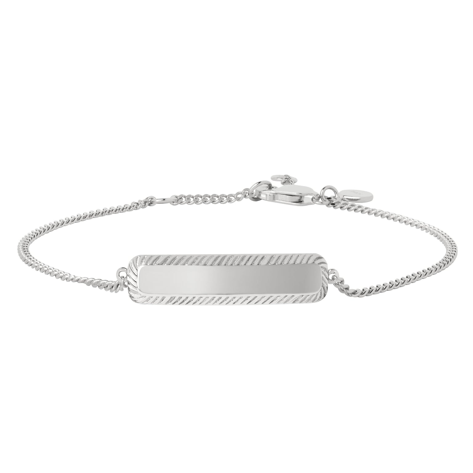 Etched ID Bracelet in Silver