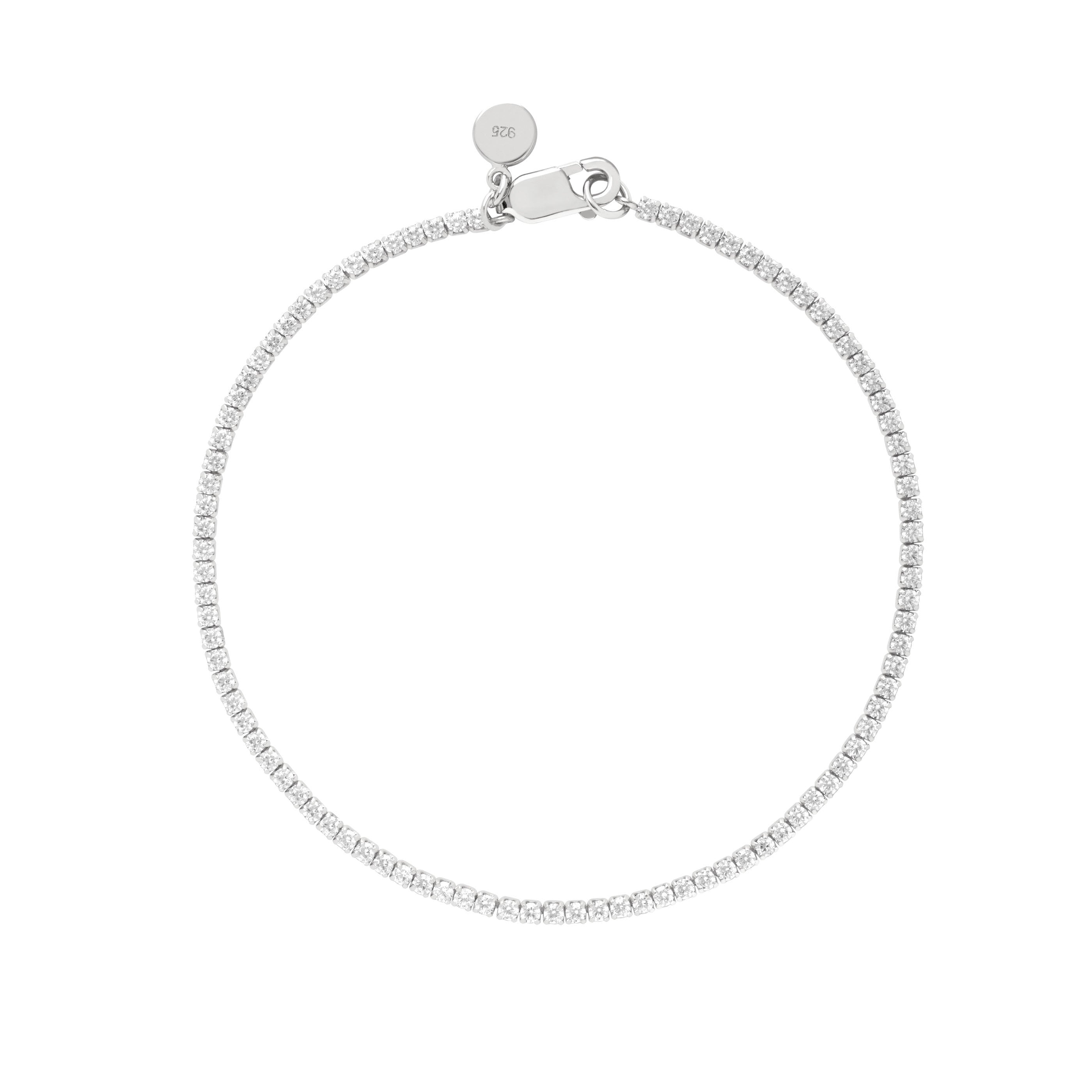 Tennis Chain Bracelet in Silver