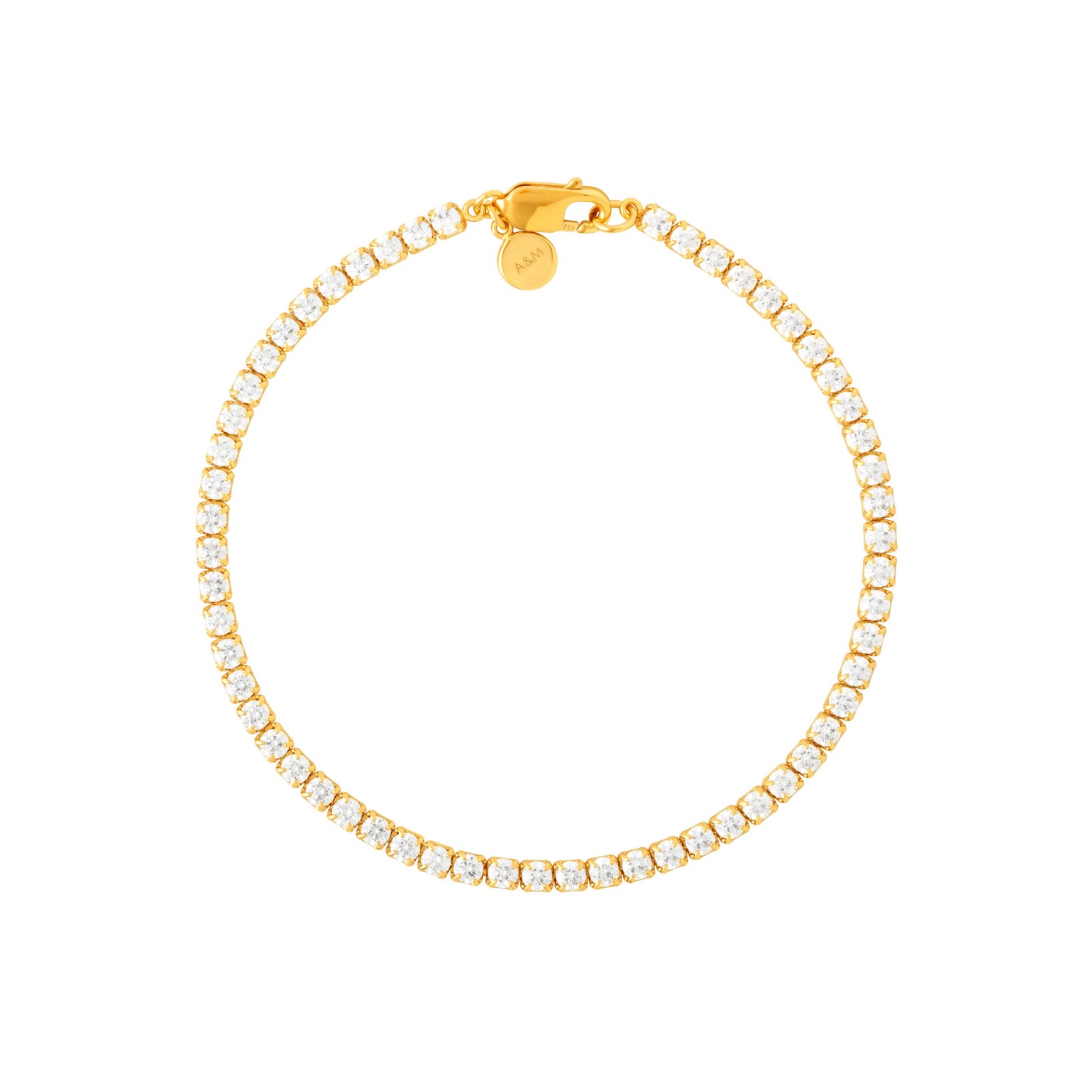 Bold Tennis Chain Bracelet in Gold