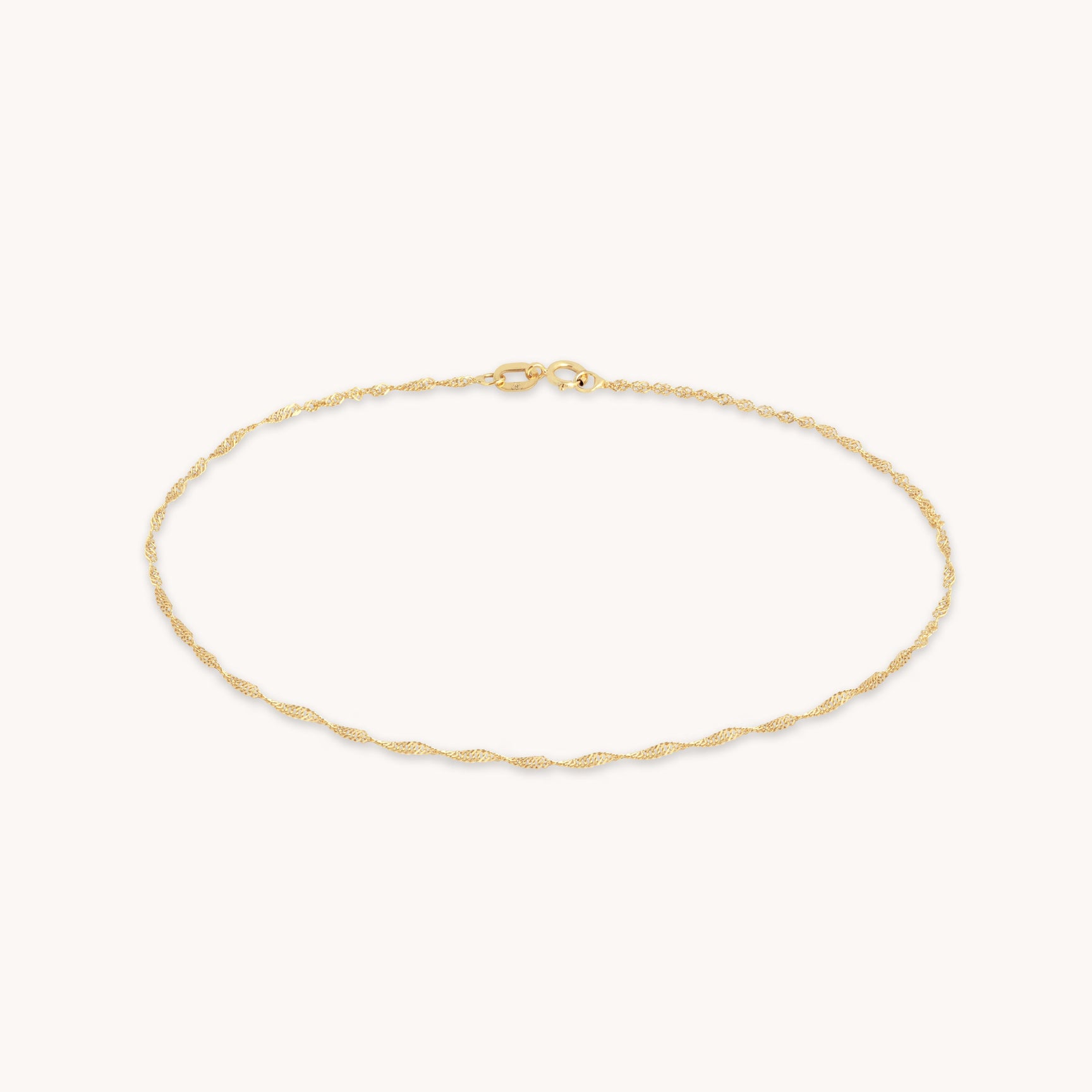 Astrid Chain Anklet in Solid Gold