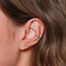 Trinity Stud Earrings in Solid White Gold