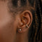 June Birthstone Stud Earrings in Silver with Moonstone CZ