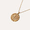 Leo Bold Zodiac Pendant Necklace in Gold flat lay