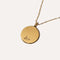 Leo Bold Zodiac Pendant Necklace in Gold back