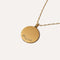 Pisces Bold Zodiac Pendant Necklace in Gold back