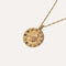 Scorpio Bold Zodiac Pendant Necklace in Gold flat lay
