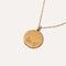 Virgo Bold Zodiac Pendant Necklace in Gold back