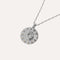 Gemini Bold Zodiac Pendant Necklace in Silver flat lay
