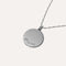 Pisces Bold Zodiac Pendant Necklace in Silver back