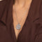 Bold Zodiac Taurus Pendant Necklace in Silver worn