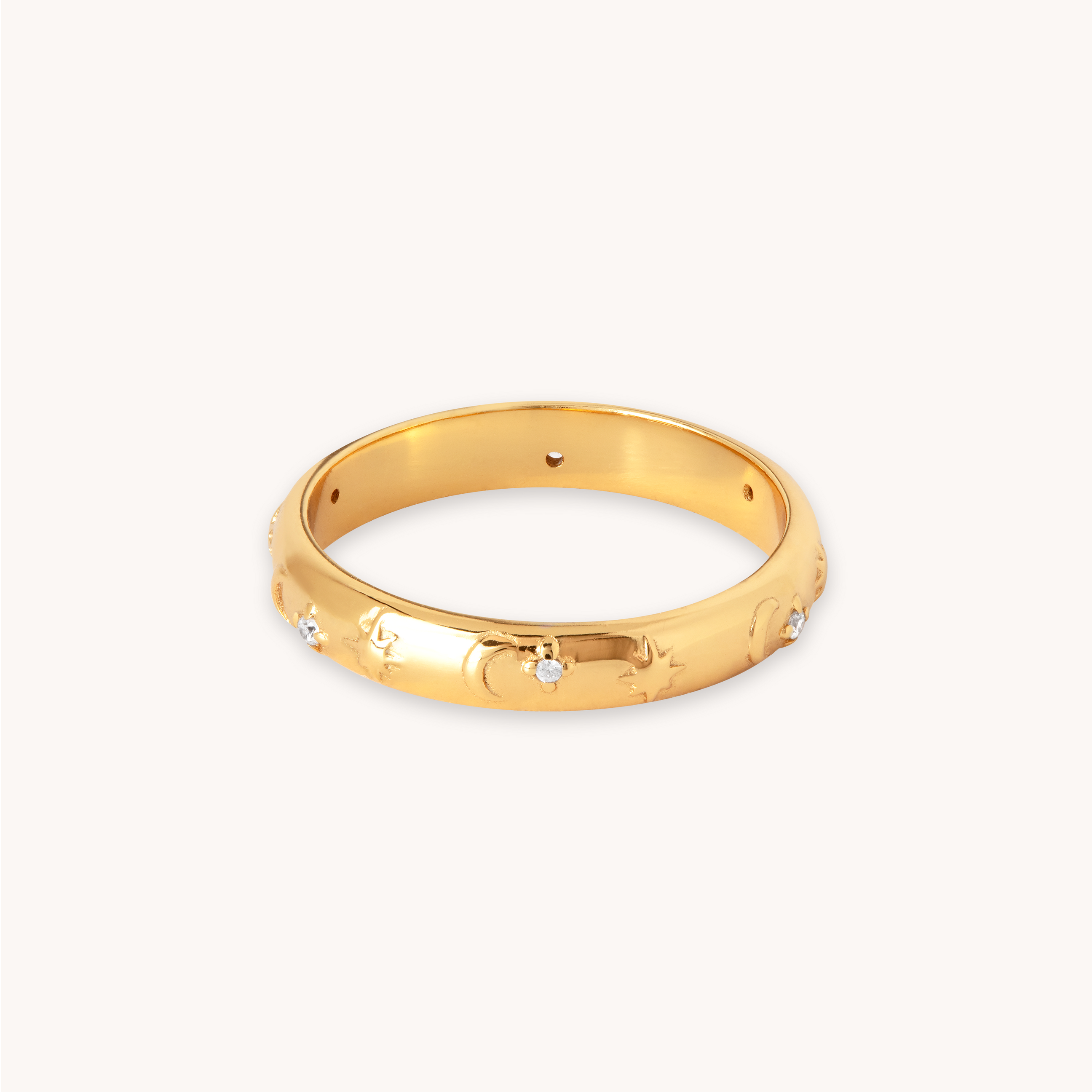 Celestial Gold Band Ring | Astrid & Miyu Rings