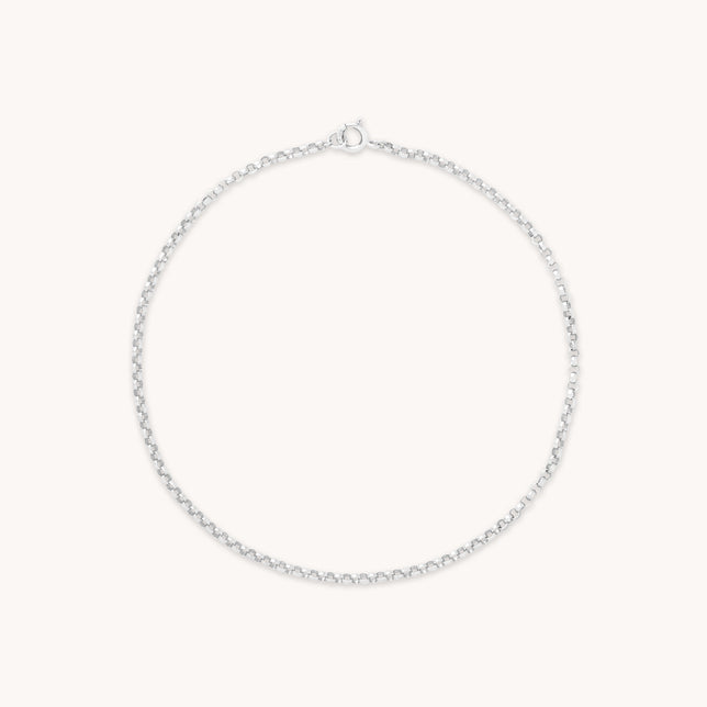 Chelsea Chain Bracelet in Solid White Gold