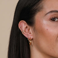 Cluster Hoop 6.5mm in Gold