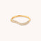 Wave Crystal Ring in Gold