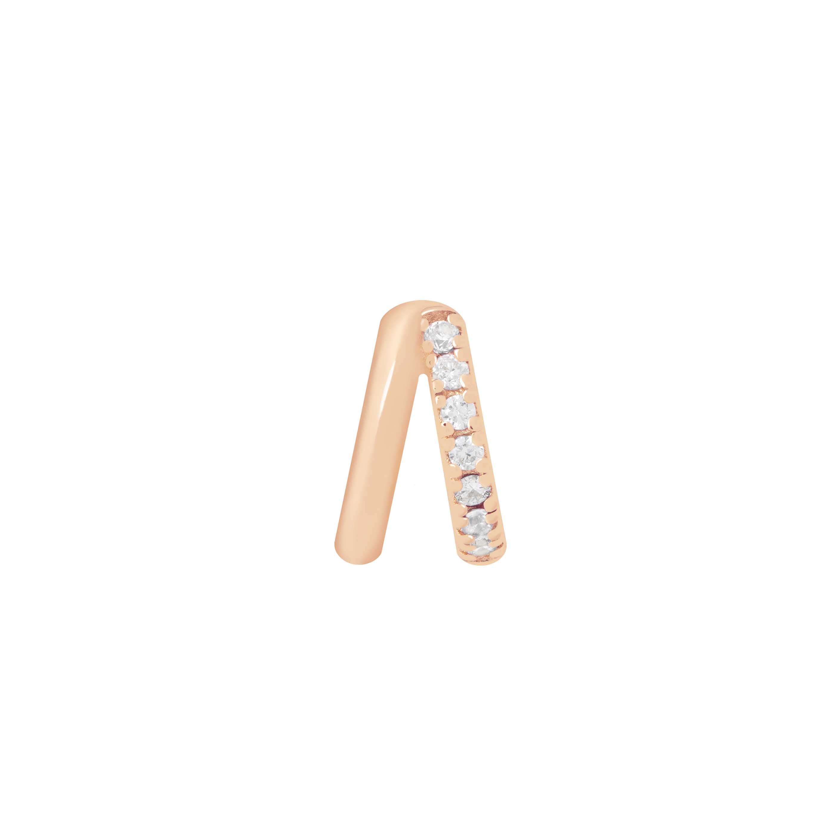 Illusion Crystal Hoop 6.5mm in Rose Gold