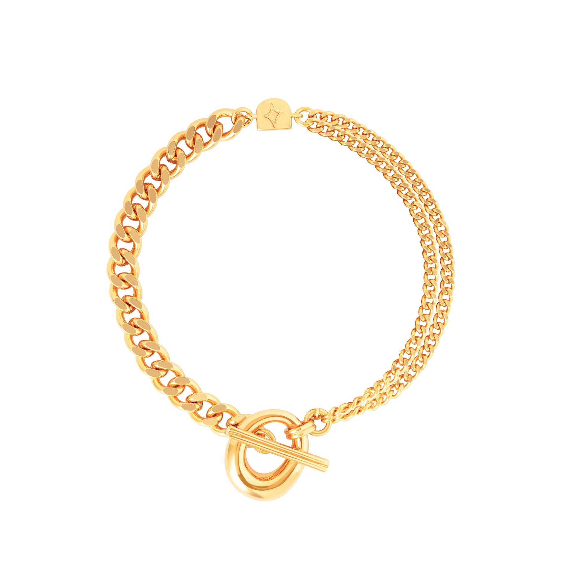 Duo T-Bar Bracelet in Gold