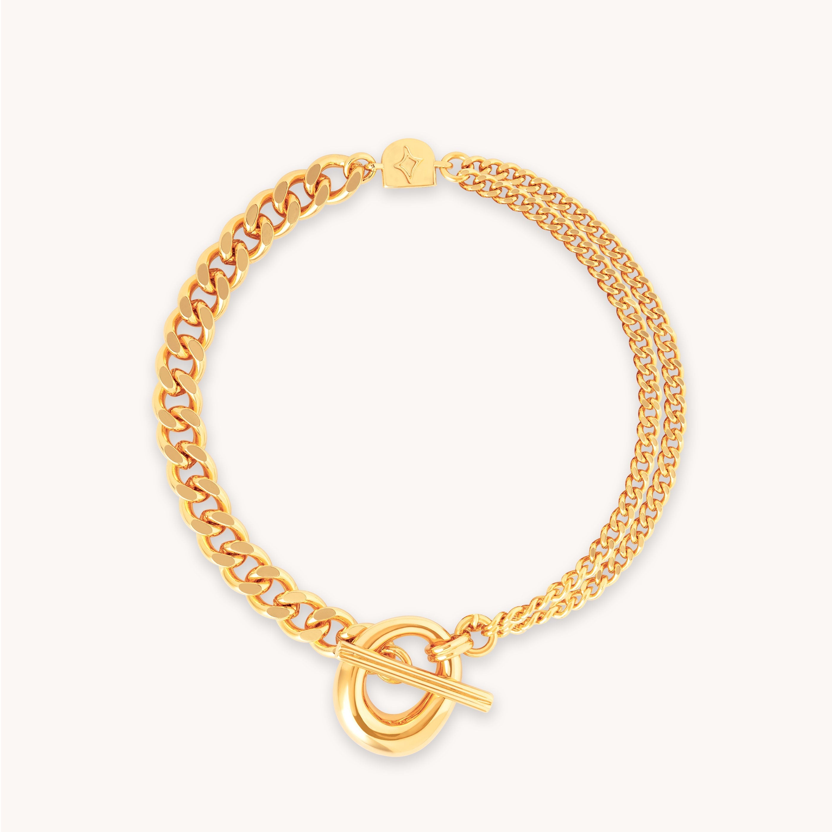 Duo T-Bar Bracelet in Gold