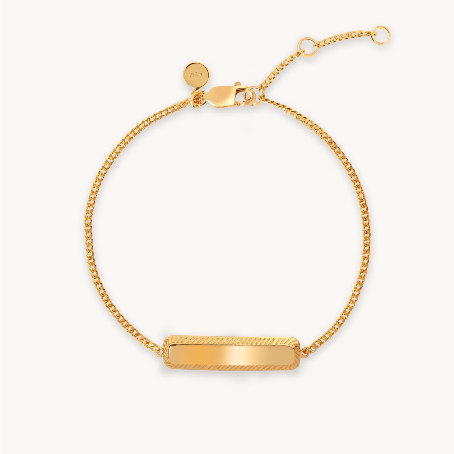 Etched ID Bracelet in Gold