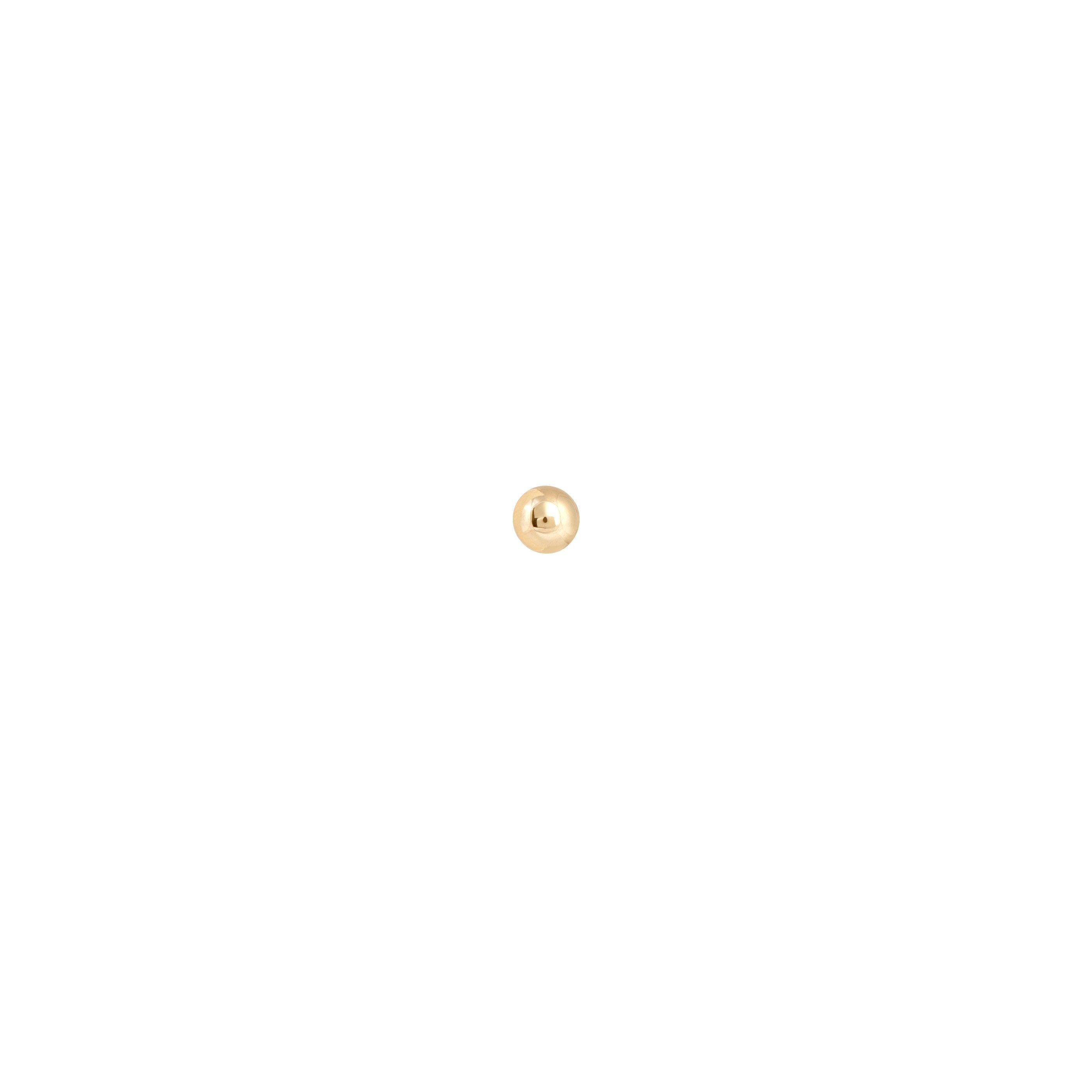 Solid Gold Small Ball Piercing Stud